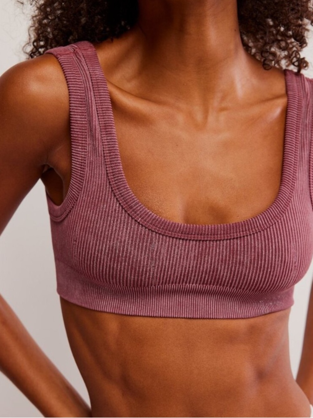 Free People Everyday Lou Scoop Bralette in Renaissance Rose Size M/L NWT